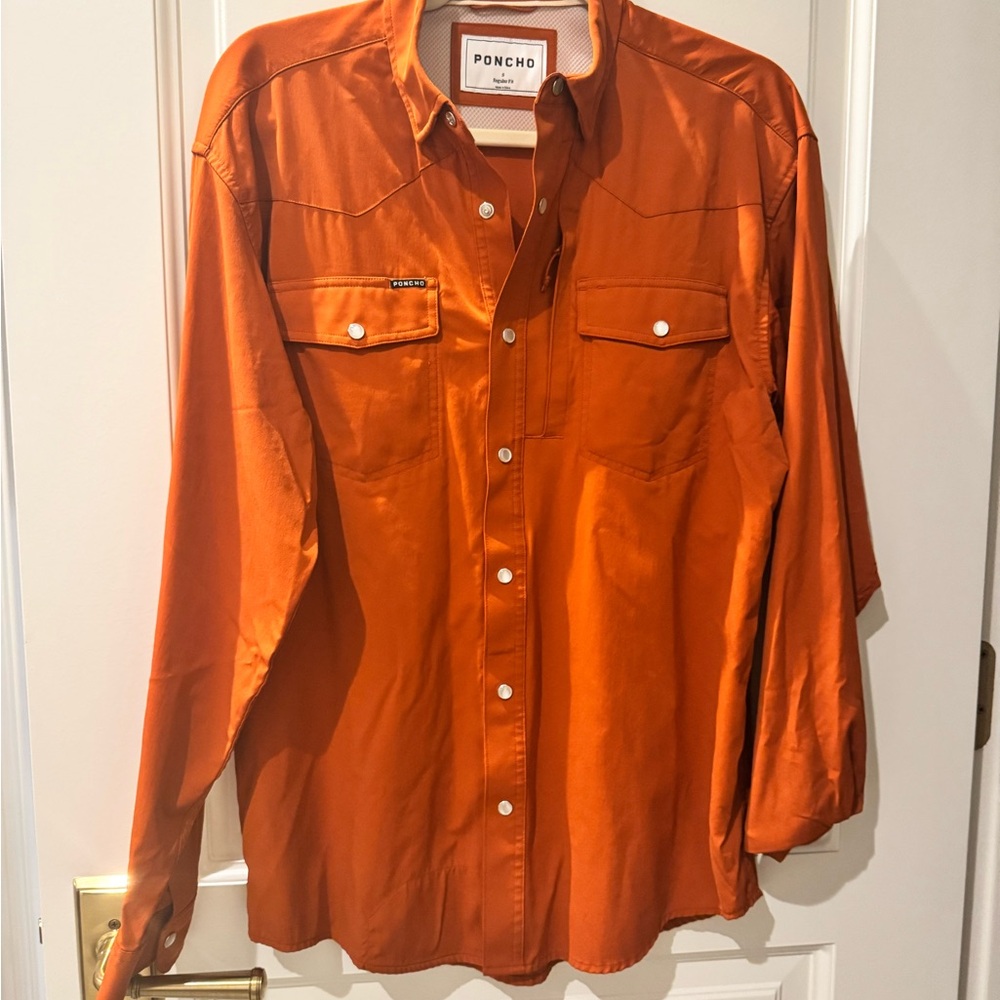 Poncho Men's Orange Shirt